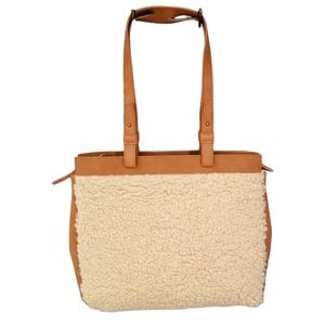 large teddy bear fur tote